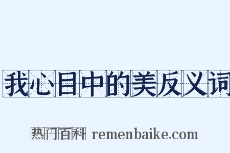 我心目中的美反义词是什么意思的图片